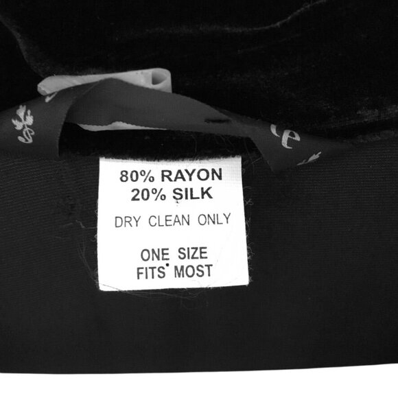 VTG Angel Pie Women Pants Set Langelook Black Velvet Ribbons Oversized OSFM - Picture 13 of 14